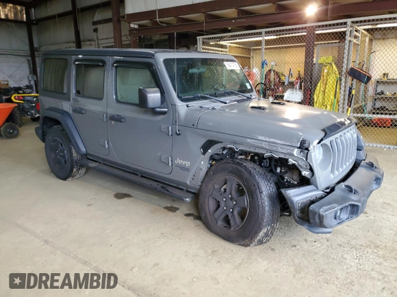 2020 Jeep Wrangler Unlimited Black and Tan with VIN 1C4HJXDG9LW331418, listed as a Copart auction lot 56414765 with 125,339 mi miles and Salvage title. Bid and sale history available at DreamBid. Image 4.