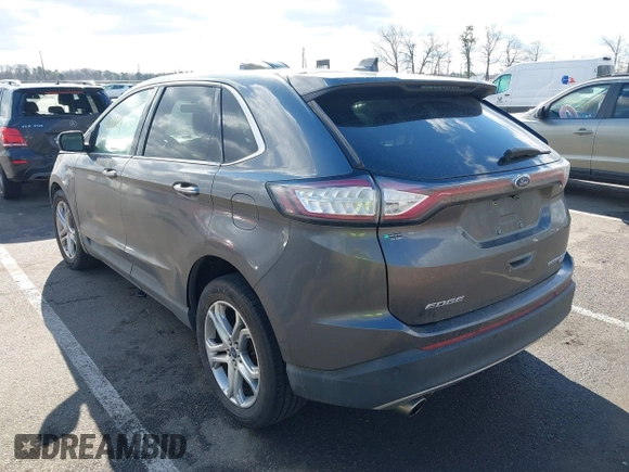 2017 Ford Edge Titanium with VIN 2FMPK4K92HBB82477, listed as a IAAI auction lot 41694124 with 126,524 mi miles. Bid and sale history available at carsss.com. Image 3.