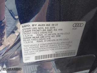 2024 Audi A4 allroad Premium Plus with VIN WA18AAF40RA006009, listed as a IAAI auction lot 41868792 with 1 mi miles. Bid and sale history available at carsss.com. Image 9.
