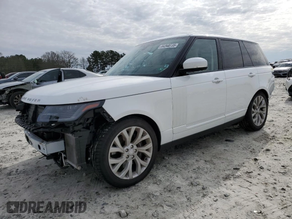 2020 Land Rover Range Rover P525 HSE with VIN SALGS2SEXLA597923, listed as a Copart auction lot 44340735 with 53,390 mi miles and Salvage title. Bid and sale history available at DreamBid. Image 1.