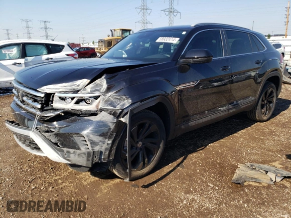 2021 Volkswagen Atlas SEL with VIN 1V2BE2CA2MC227512, listed as a Copart auction lot 71352354 with 34,240 mi miles and Non repairable. Bid and sale history available at DreamBid. Image 1.