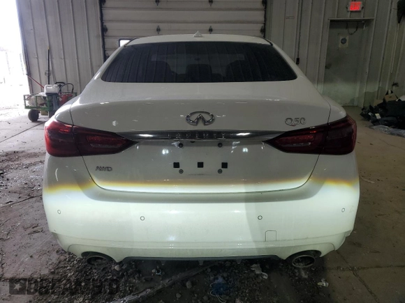 2022 Infiniti Q50 LUXE with VIN JN1EV7BR7NM341183, listed as a Copart auction lot 51604585 with 33,160 mi miles and Clean Title. Bid and sale history available at carsss.com. Image 6.