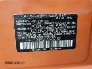 2013 Subaru Crosstrek Premium с VIN JF2GPAVC2D2869181, выставлен на аукционе Copart как лот 59115245 с пробегом 161 394 миль миль и Списание • Salvage title. История ставок и продаж доступна на DreamBid. Изображение 14.