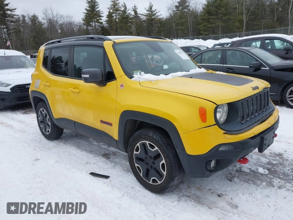 2015 Jeep Renegade Trailhawk with VIN ZACCJBCT9FPB95949, listed as a IAAI auction lot 41558291 with 60,682 mi miles and . Bid and sale history available at DreamBid. Image 1.