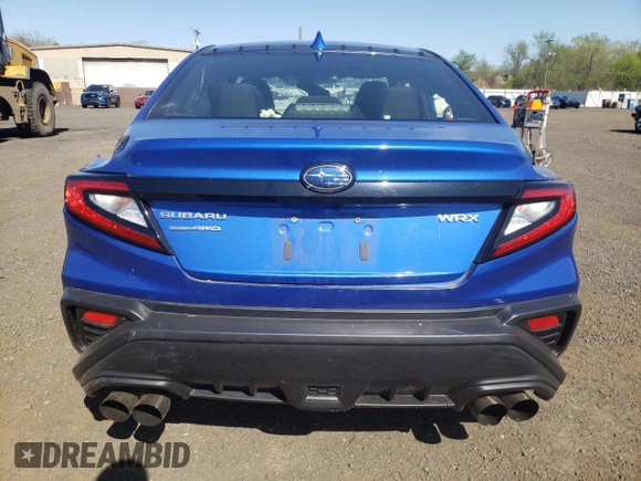 2022 Subaru WRX with VIN JF1VBAA64N9006739, listed as a Copart auction lot 54883615 with 23,724 mi miles and Salvage title. Bid and sale history available at DreamBid. Image 6.