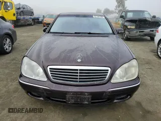 2001 Mercedes-Benz S-Class with VIN WDBNG70J81A138687, listed as a Copart auction lot 42194795 with 137,677 mi miles and Salvage Title. Bid and sale history available at carsss.com. Image 5.