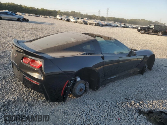 2019 Chevrolet Corvette 1LT with VIN 1G1YB2D73K5123693, listed as a Copart auction lot 75279184 with Not Provided miles and Salvage Title. Bid and sale history available at carsss.com. Image 3.