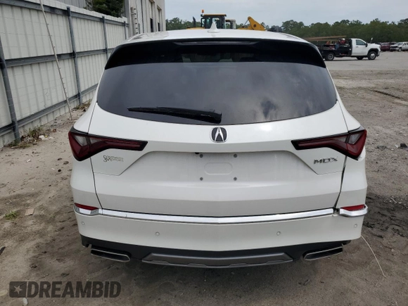 2025 Acura MDX Technology with VIN 5J8YD9H42SL002323, listed as a Copart auction lot 58793985 with 11,133 mi miles and Salvage title. Bid and sale history available at DreamBid. Image 6.