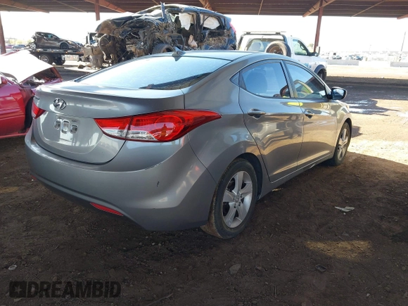 2012 Hyundai Elantra Limited with VIN KMHDH4AE3CU307375, listed as a IAAI auction lot 41857246 with 183,389 mi miles. Bid and sale history available at carsss.com. Image 4.