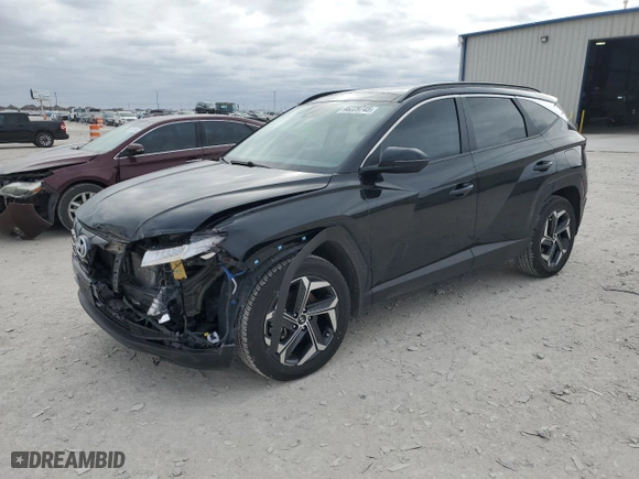 2022 Hyundai Tucson Hybrid SEL Convenience with VIN KM8JFCA19NU065680, listed as a Copart auction lot 46229745 with 57,488 mi miles and Salvage Title. Bid and sale history available at carsss.com. Image 1.