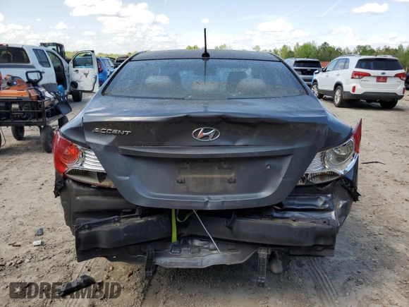 2013 Hyundai Accent GLS with VIN KMHCT4AE1DU307046, listed as a Copart auction lot 51236265 with 240,600 mi miles and Salvage Title. Bid and sale history available at carsss.com. Image 6.