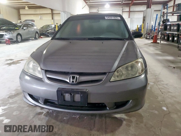 2005 Honda Civic VP with VIN 1HGES16375L026092, listed as a Copart auction lot 54201955 with Not Provided miles and Clean Title. Bid and sale history available at DreamBid. Image 5.