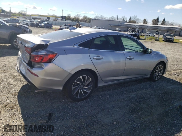 2021 Honda Insight Touring with VIN 19XZE4F99ME010173, listed as a Copart auction lot 47144315 with 80,990 mi miles and Salvage Title. Bid and sale history available at carsss.com. Image 3.