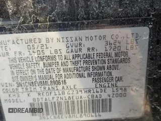 2021 Nissan Versa SV with VIN 3N1CN8EV8ML890616, listed as a Copart auction lot 47128505 with 73,006 mi miles and Salvage Title. Bid and sale history available at DreamBid. Image 15.