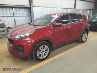 2018 Kia Sportage LX with VIN KNDPM3AC3J7463112, listed as a Copart auction lot 48539265 with 54,635 mi miles and Salvage Title. Bid and sale history available at carsss.com. Image 1.