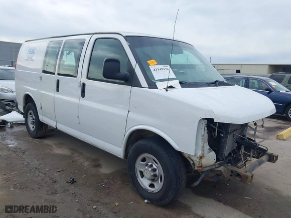 2011 Chevrolet Express Cargo Van with VIN 1GCWGFBA2B1154429, listed as a IAAI auction lot 41349126 with 224,043 mi miles. Bid and sale history available at carsss.com. Image 1.