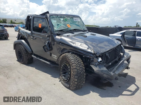 2019 Jeep Wrangler Sport S with VIN 1C4GJXAG4KW569059, listed as a Copart auction lot 60546945 with 57,131 mi miles and Non repairable. Bid and sale history available at DreamBid. Image 4.