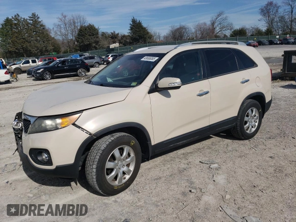 2011 Kia Sorento LX with VIN 5XYKT3A13BG039123, listed as a Copart auction lot 49666065 with 124,099 mi miles and Salvage Title. Bid and sale history available at DreamBid. Image 1.