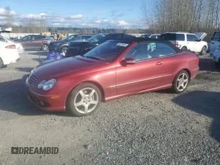 2005 Mercedes-Benz CLK-Class 5.0L with VIN WDBTK75G45T054489, listed as a Copart auction lot 46275035 with 125,094 mi miles and Salvage Title. Bid and sale history available at carsss.com. Image 1.