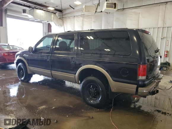 2001 Ford Excursion Limited z VIN 1FMSU43F81EC12990, wystawiony jako Copart lot #56883255 z przebiegiem 299 713 mil mil oraz Tytuł czysty. Historia ofert i sprzedaży dostępna na DreamBid. Obrazek 2.