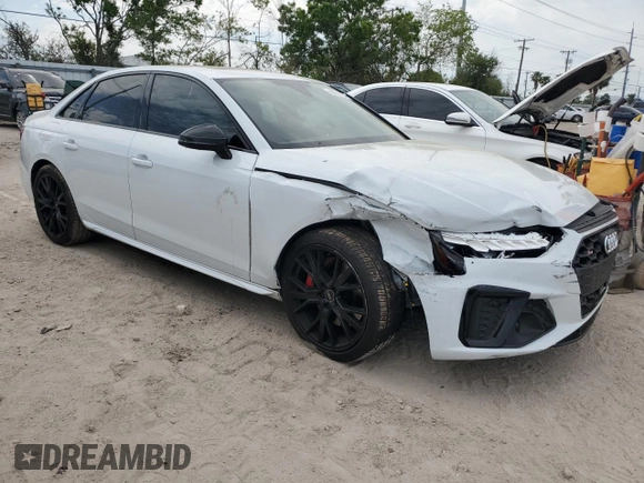 2021 Audi S4 Premium Plus with VIN WAUB4AF49MA030608, listed as a Copart auction lot 46857154 with 45,692 mi miles. Bid and sale history available at carsss.com. Image 4.