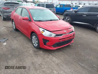 2021 Kia Rio LX with VIN 3KPA24AD2ME370063, listed as a IAAI auction lot 41696461 with 63,628 mi miles. Bid and sale history available at carsss.com. Image 1.