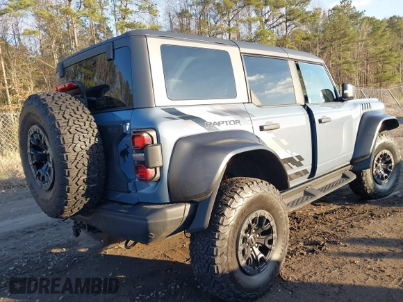 2023 Ford Bronco Raptor with VIN 1FMEE5JR6PLB23226, listed as a IAAI auction lot 41540365 with 14,619 mi miles. Bid and sale history available at carsss.com. Image 4.
