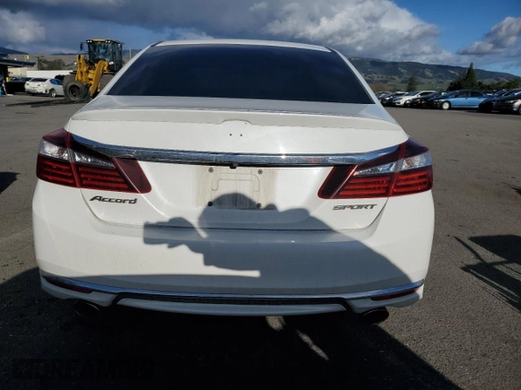 2017 Honda Accord Sedan Sport with VIN 1HGCR2F50HA133981, listed as a Copart auction lot 44415735 with 170,368 mi miles and Salvage Title. Bid and sale history available at carsss.com. Image 6.