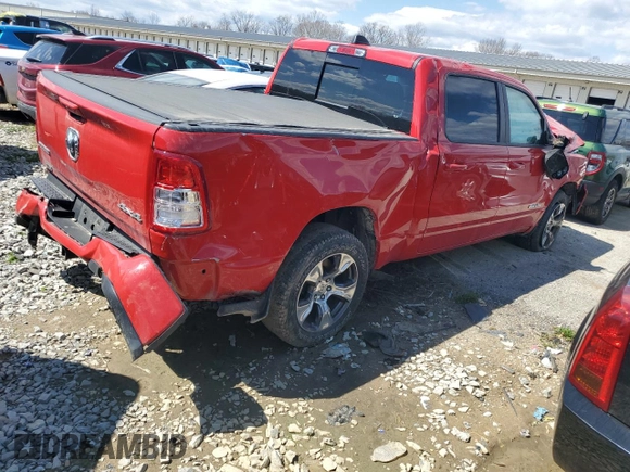 2019 Ram 1500 Big Horn z VIN 1C6SRFFT5KN614090, wystawiony jako Copart lot #49773325 z przebiegiem 49 406 mil mil oraz Szkoda całkowita • Salvage title. Historia ofert i sprzedaży dostępna na DreamBid. Obrazek 3.