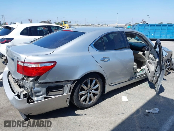 2007 Lexus LS 460 with VIN JTHBL46F875011889, listed as a IAAI auction lot 42554435 with 88,780 mi miles and . Bid and sale history available at DreamBid. Image 4.