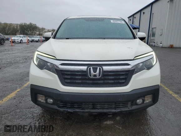 2019 Honda Ridgeline RTL-T with VIN 5FPYK2F61KB001996, listed as a Copart auction lot 45327165 with 57,018 mi miles and Salvage title. Bid and sale history available at DreamBid. Image 5.