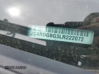 2020 Dodge Grand Caravan SE with VIN 2C4RDGBG3LR222072, listed as a Copart auction lot 50966545 with 128,241 mi miles and Salvage Title. Bid and sale history available at DreamBid. Image 15.