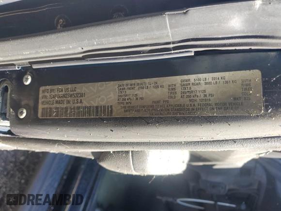 2025 Jeep Wrangler Sport S z VIN 1C4PJXAN2SW532381, wystawiony jako Copart lot #56226185 z przebiegiem Nie podano mil oraz Nie do naprawy • Non repairable. Historia ofert i sprzedaży dostępna na DreamBid. Obrazek 13.