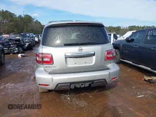 2020 Nissan Armada Platinum with VIN JN8AY2NF6L9360609, listed as a IAAI auction lot 41317857 with 142,243 mi miles. Bid and sale history available at carsss.com. Image 16.