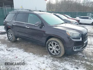 2015 GMC Acadia SLT with VIN 1GKKVRKD2FJ190034, listed as a IAAI auction lot 41466504 with 147,007 mi miles. Bid and sale history available at carsss.com. Image 1.