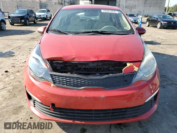 2013 Kia Rio LX with VIN KNADM5A35D6181740, listed as a Copart auction lot 70501354 with 111,062 mi miles and Salvage Title. Bid and sale history available at DreamBid. Image 5.