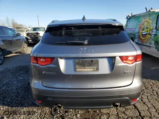 2020 Jaguar F-PACE 25t Premium with VIN SADCJ2FXXLA655019, listed as a Copart auction lot 83387044 with 59,975 mi miles and Salvage Title. Bid and sale history available at carsss.com. Image 6.