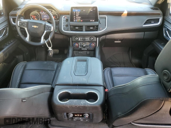 2021 Chevrolet Tahoe Premier with VIN 1GNSKSKD9MR321669, listed as a Copart auction lot 43282815 with 59,648 mi miles and Salvage title. Bid and sale history available at DreamBid. Image 8.