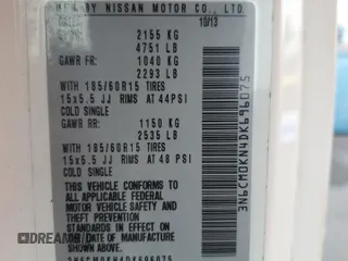 2013 Nissan NV200 SV with VIN 3N6CM0KN4DK696075, listed as a Copart auction lot 82459404 with 255,146 mi miles and Salvage title. Bid and sale history available at DreamBid. Image 14.