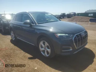 2021 Audi Q5 Premium Plus with VIN WA1BAAFY8M2118102, listed as a Copart auction lot 61657375 with 22,827 mi miles and Salvage title. Bid and sale history available at DreamBid. Image 4.