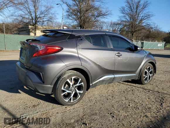 2018 Toyota C-HR XLE with VIN NMTKHMBX9JR029349, listed as a Copart auction lot 49437215 with 54,337 mi miles and Salvage Title. Bid and sale history available at carsss.com. Image 3.