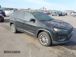 2021 Jeep Cherokee Latitude Lux with VIN 1C4PJMMX8MD166775, listed as a IAAI auction lot 41783500 with 19,869 mi miles and . Bid and sale history available at carsss.com. Image 1.