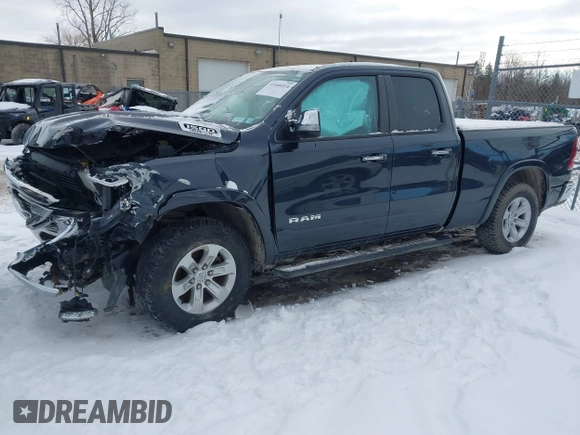 2019 Ram 1500 Laramie with VIN 1C6SRFDT3KN556578, listed as a IAAI auction lot 41444514 with 91,365 mi miles. Bid and sale history available at carsss.com. Image 16.