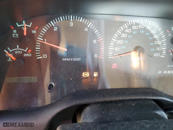 1998 Dodge Ram 1500 with VIN 3B7HC12Y5WG148183, listed as a Copart auction lot 88669105 with 185,723 mi miles and Salvage Title. Bid and sale history available at carsss.com. Image 9.