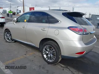 2013 Lexus RX 450h with VIN JTJZB1BAXD2411605, listed as a IAAI auction lot 41528654 with Not Provided miles. Bid and sale history available at carsss.com. Image 3.