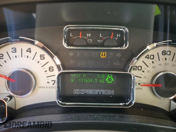2013 Ford Expedition XLT with VIN 1FMJU1J58DEF61463, listed as a Copart auction lot 47493425 with 111,634 mi miles and Salvage title. Bid and sale history available at DreamBid. Image 9.