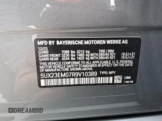 2024 BMW X7 xDrive40i z VIN 5UX23EM07R9V10389, wystawiony jako Copart lot #56431285 z przebiegiem 33 174 mil mil oraz Tytuł czysty. Historia ofert i sprzedaży dostępna na DreamBid. Obrazek 13.