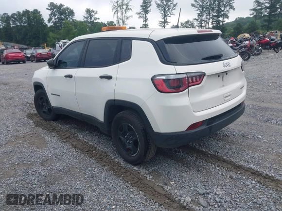 2019 Jeep Compass Sport z VIN 3C4NJCAB7KT646551, wystawiony jako IAAI lot #42603669 z przebiegiem 73 110 mil mil oraz . Historia ofert i sprzedaży dostępna na DreamBid. Obrazek 3.