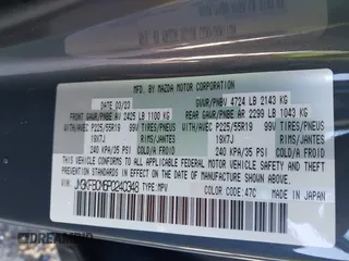 2023 Mazda CX-5 S Preferred with VIN JM3KFBCM6P0240348, listed as a IAAI auction lot 41503228 with 10,906 mi miles and . Bid and sale history available at carsss.com. Image 9.