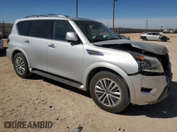 2023 Nissan Armada SL with VIN JN8AY2BA5P9401536, listed as a Copart auction lot 45586885 with 31,481 mi miles and Salvage Title. Bid and sale history available at carsss.com. Image 4.